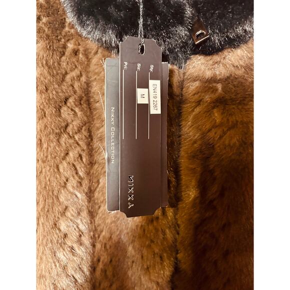 Brown & Black 3/4 Length Faux Fur, NWT - Picture 17 of 17